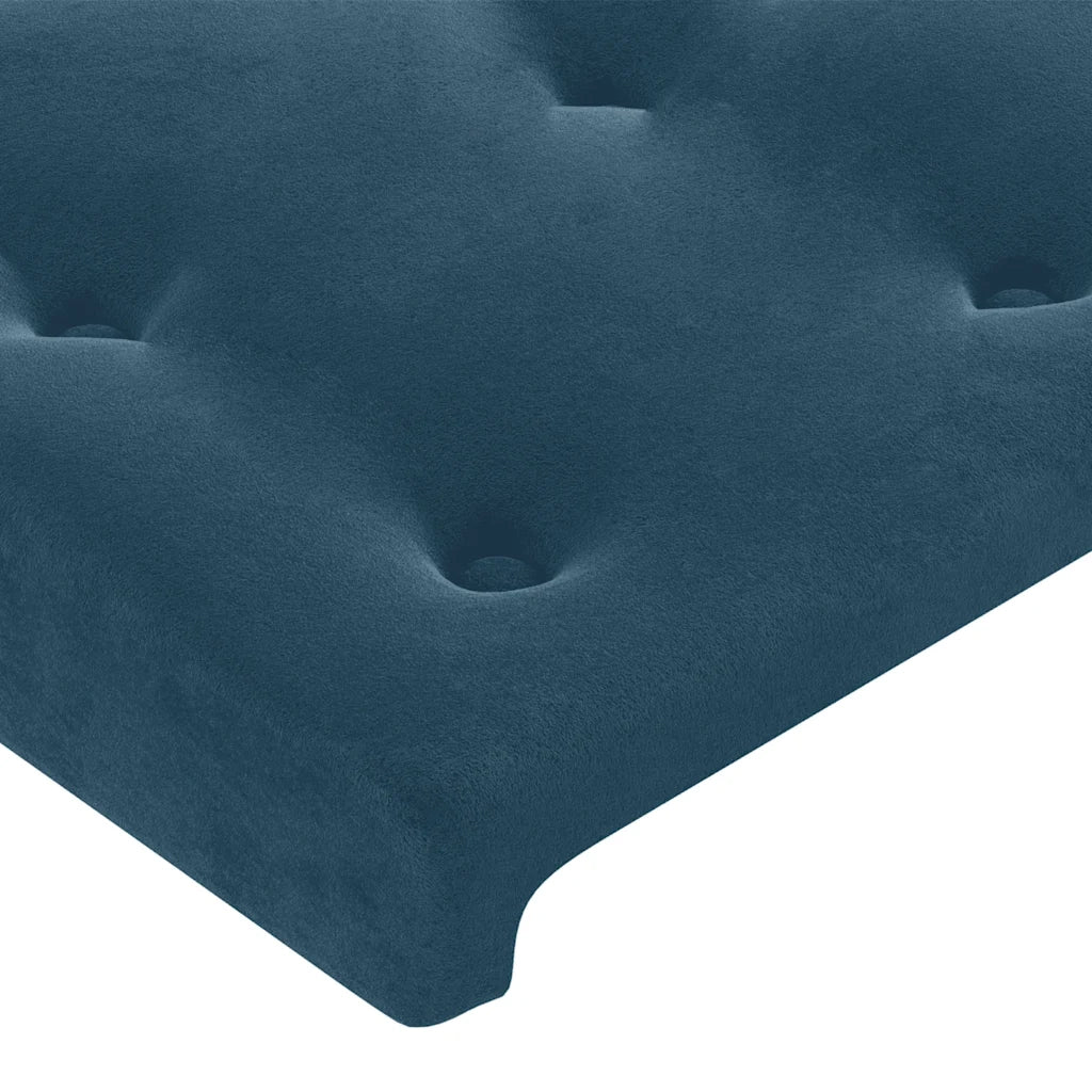 Letto a Molle con Materasso e LED-Struttura Letto con Materasso Blu Scuro 80x200cm in Velluto 592588