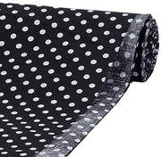 Tessuto di cucito in cotone - Tela stampata con punti - Ideale per progetti di cucito creativi - 1,56 m di larghezza - Adatto per abiti per bambole - Nero e bianco