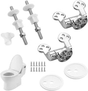 Set di Sostituzione di Cardini di Toilette in Acciaio Inossidabile Premium, con 2 Cardini di Sostituzione per Toilette, Fitting di Sostituzione con Fitting e Pezzi di Riparazione