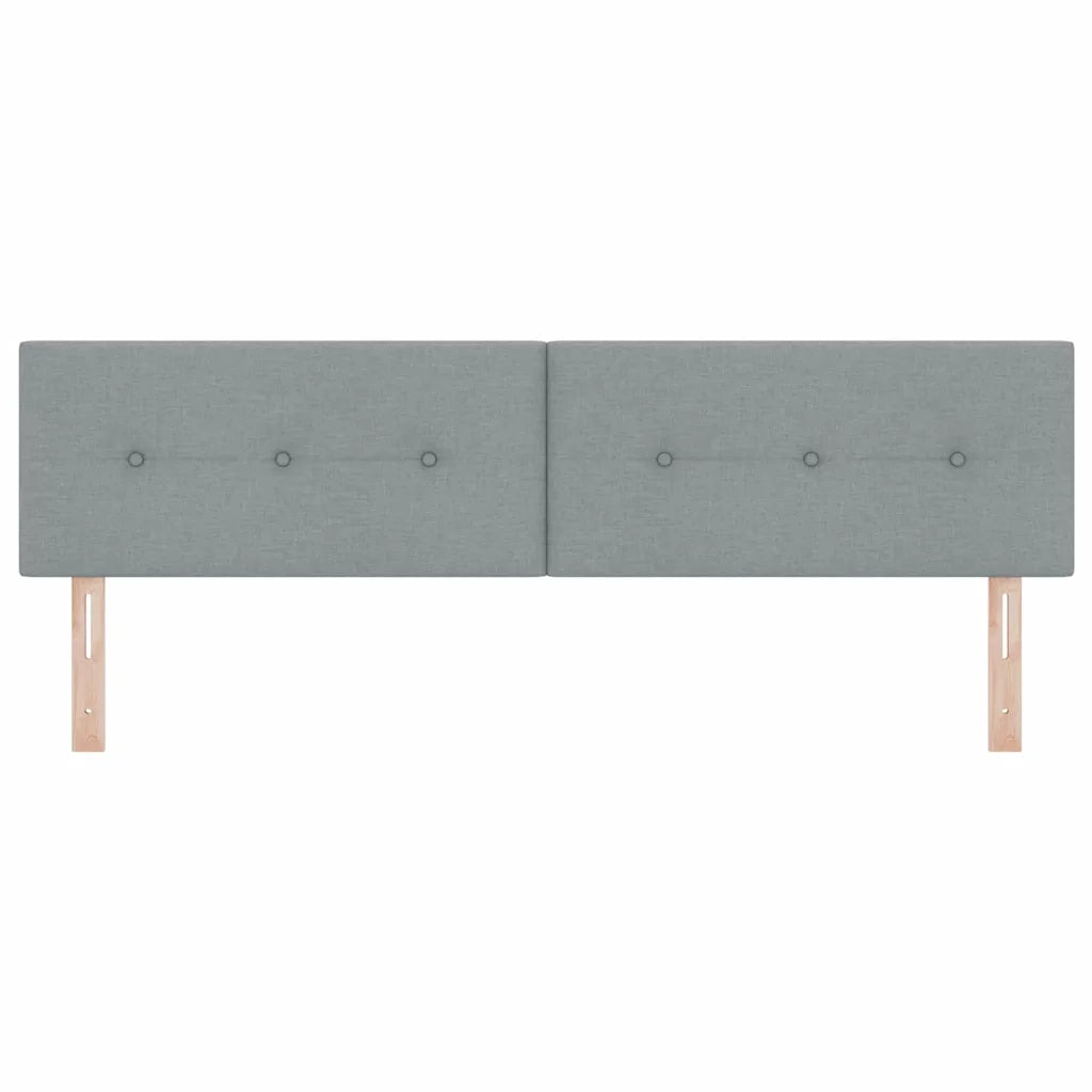 Testiera | Testata LED con strisce LED Grigio chiaro 180 cm Tessuto