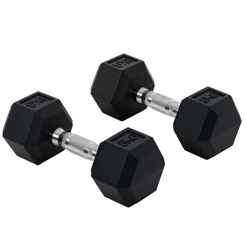Mancuernas Set 2x8 kg con Barra ¨C zephmum ¨C Nero e Argento