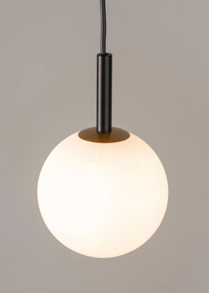 Lampada a sospensione nera sfera vetro Gama G9 Sigma