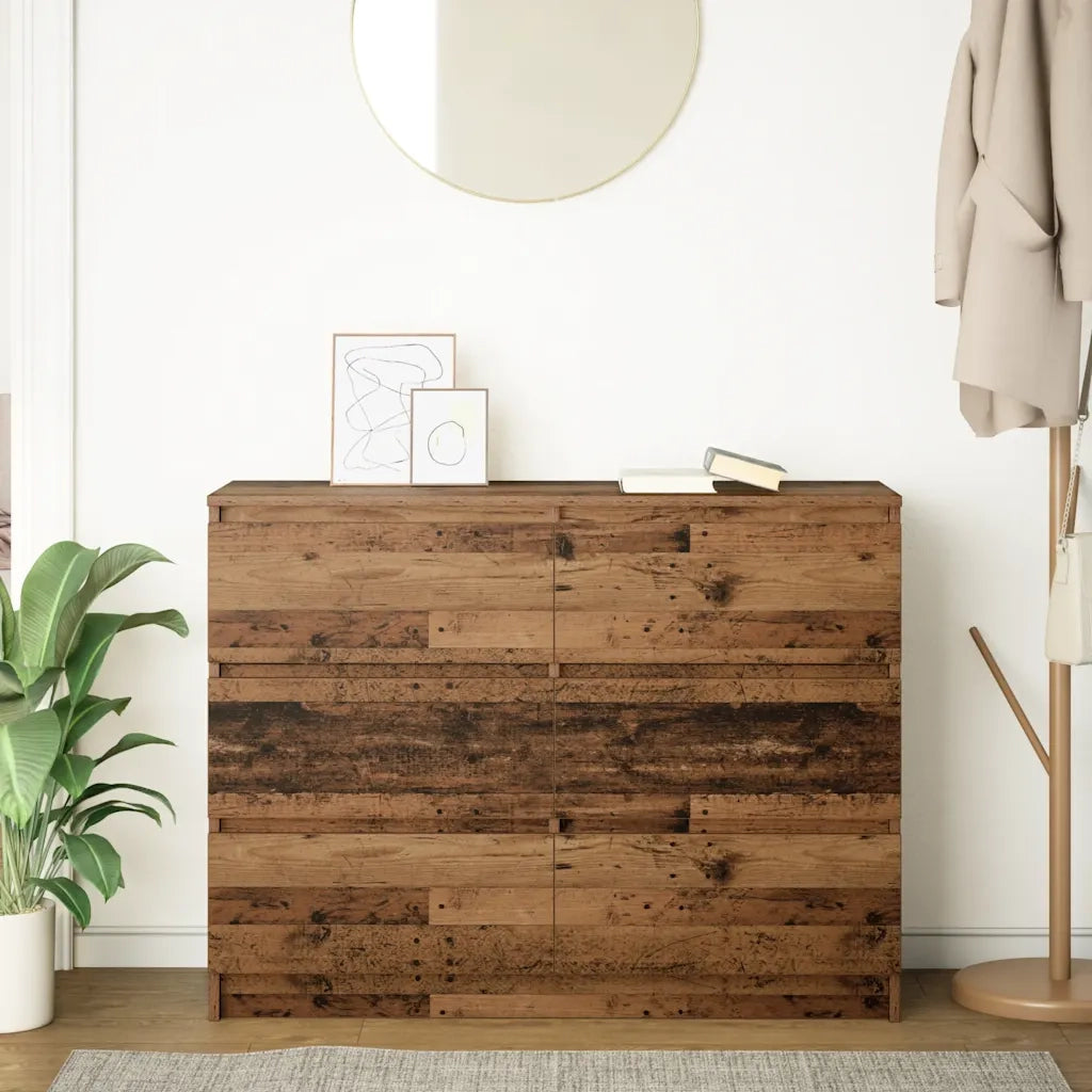 Credenza | Madia | Buffet da pranzo | Armadio da pranzo Legno Antico 100x35x76 cm in Legno Multistrato
