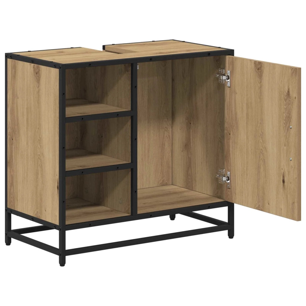 Mobile da Bagno con porta Rovere artigianale 65 x 33 x 60 cm 883635
