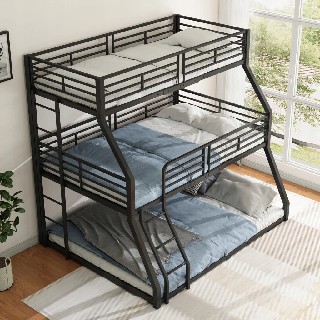 Letto a tre piani 90/140x200 - Xylo - Nero senza materasso