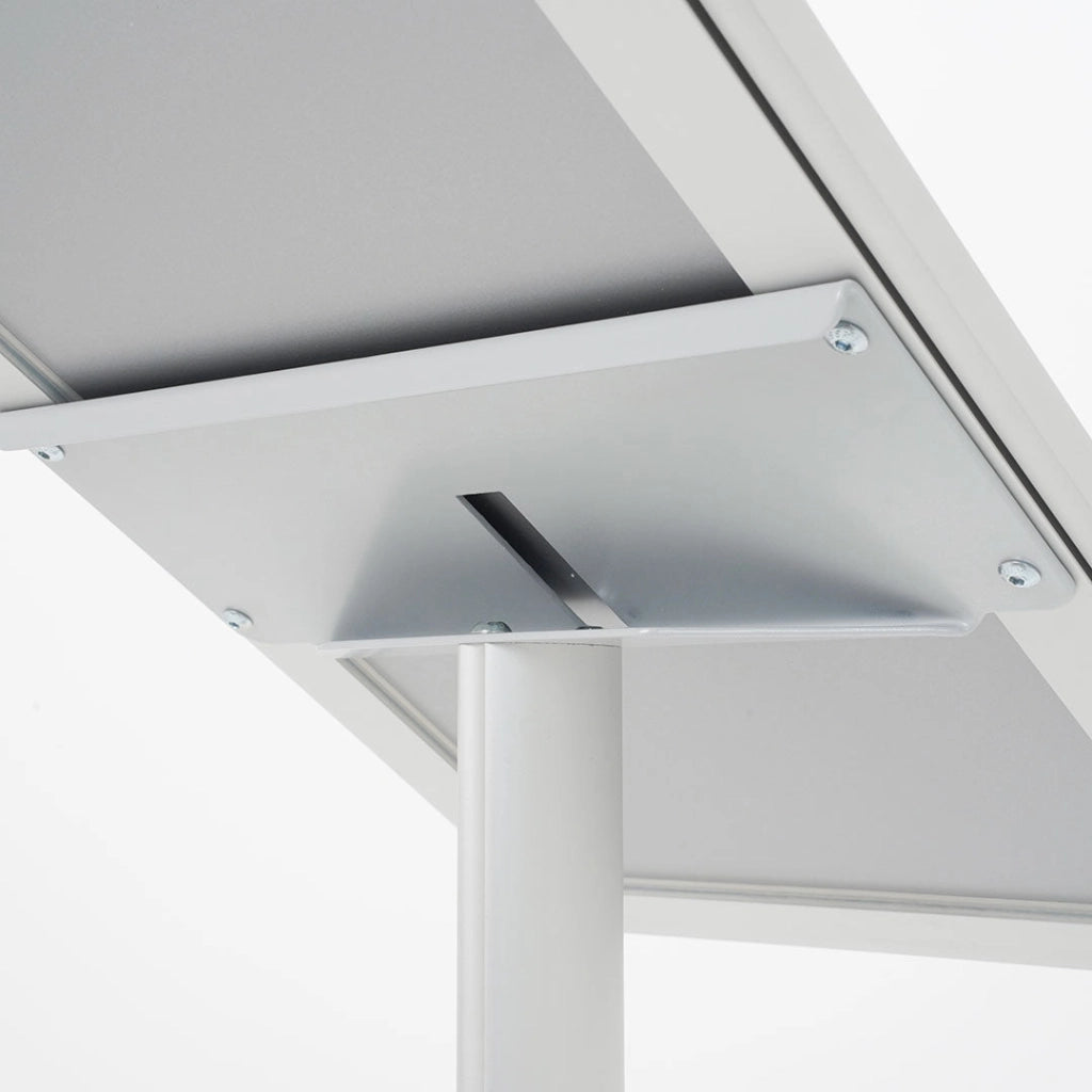 Espositore a Leggio con Piantana 29x47,7x2,3 cm in Alluminio Porta Menù Silver