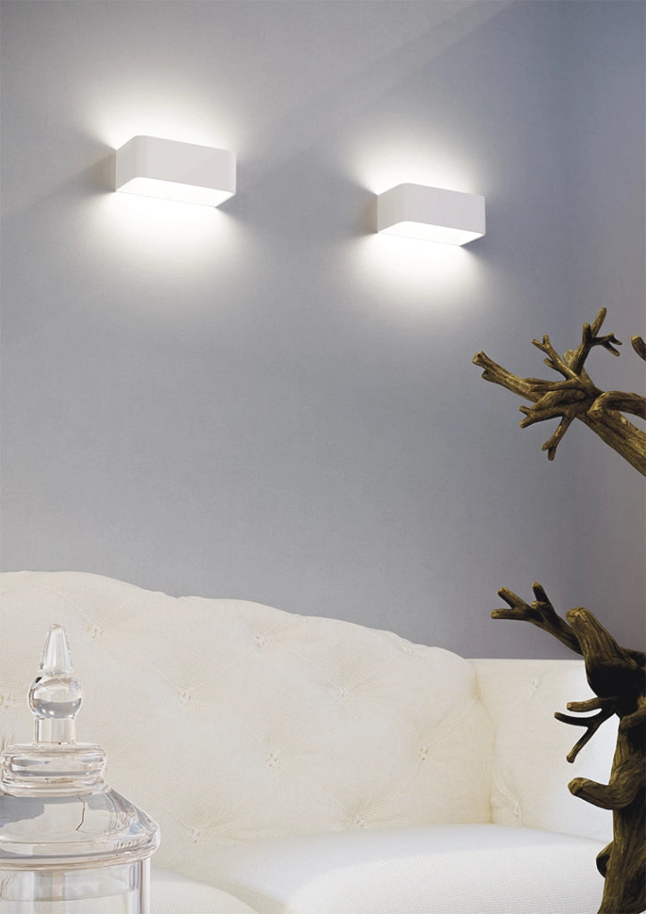 Mini Icon Wall 7W 120° Applique LED da Interno con Tecnologia Switch CCT 2700K/3000K/4000K, Finitura Bianco Opaco - Beneito & Faure
