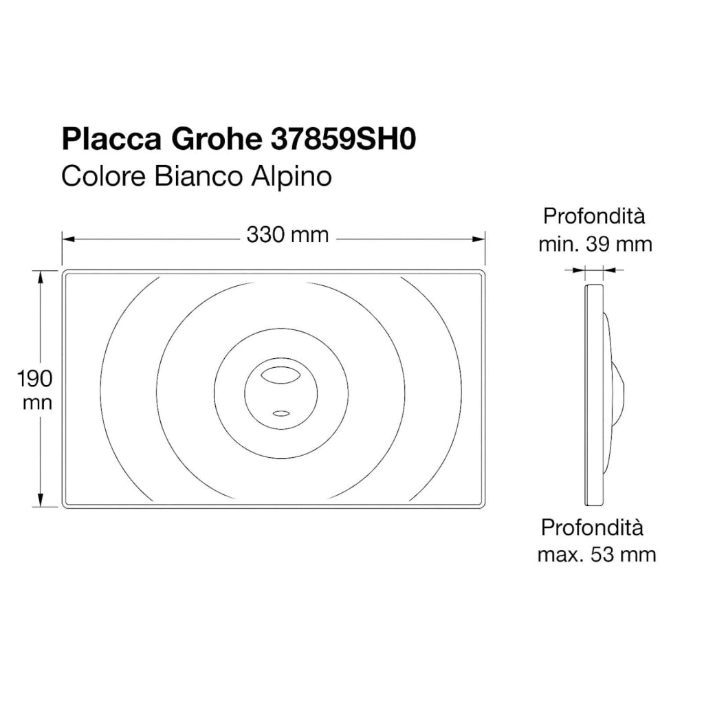 Placca 2 Tasti Modello Dual Flush Bianco GROHE