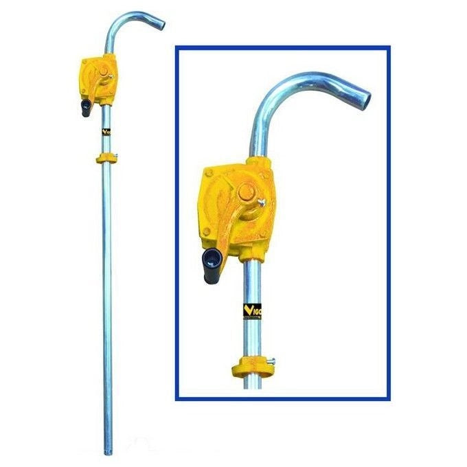 Vigor 74800-30 Pompa Universale per Fusti a Movimento Rotativo Tubo D.12 7 mm Profondita' 2 5 m Portata 1000 L-h colore Nero