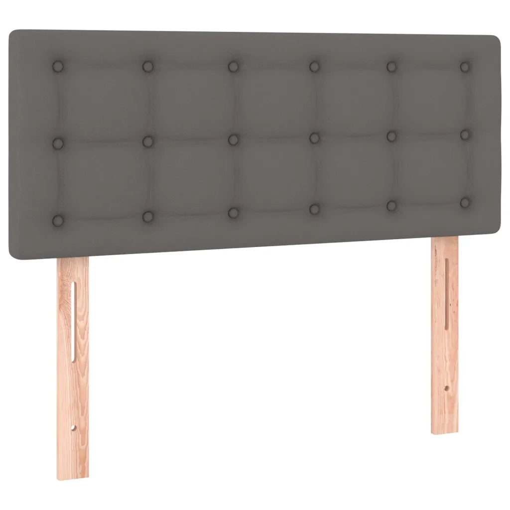 Giroletto Molle con Materasso e LED Grigio 120x200cm Similpelle