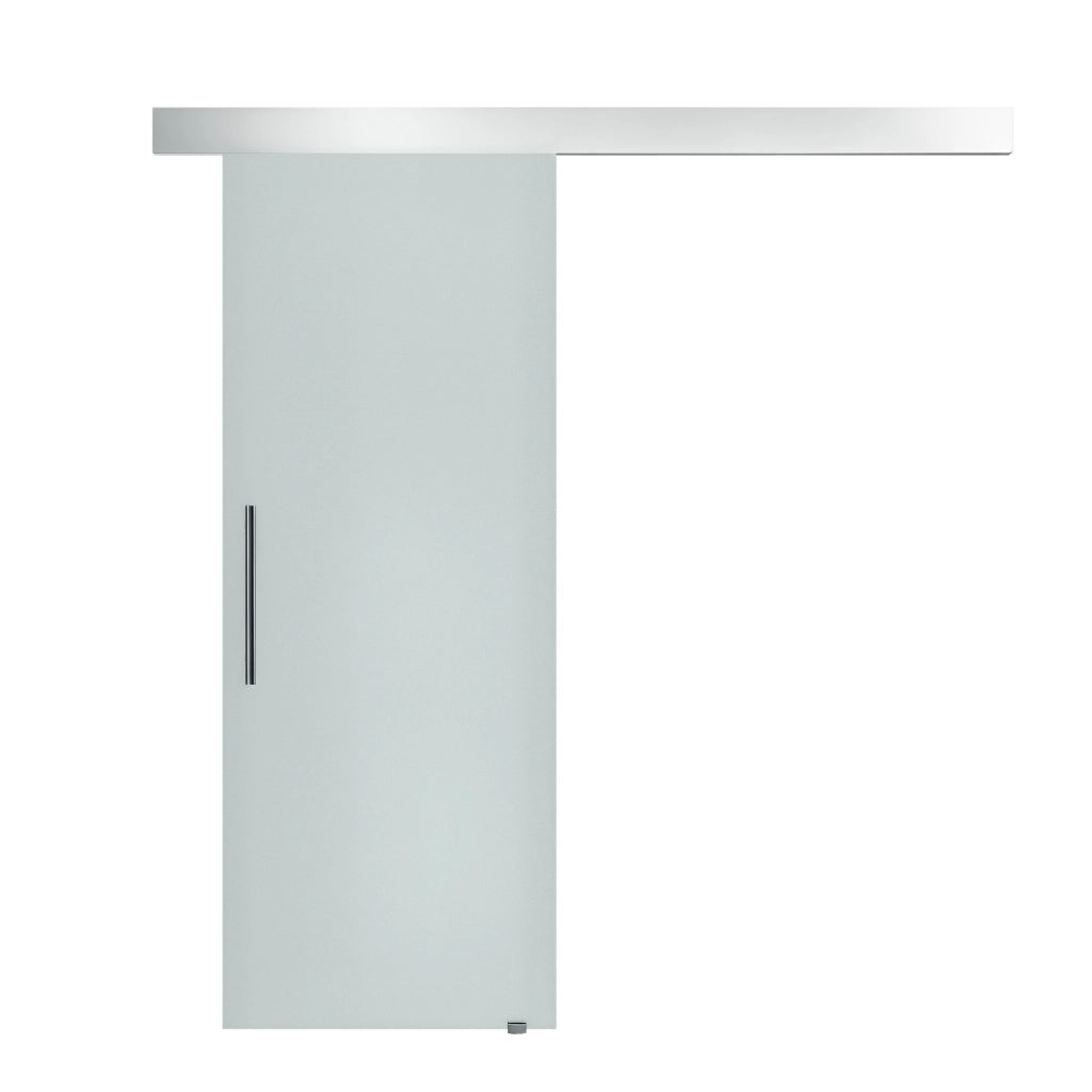 Porta Scorrevole in Vetro Smerigliato ¨C zephmum ¨C Grigio 205x90x0.8cm