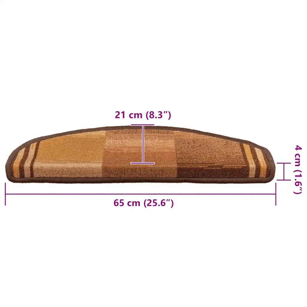 Tappetini per Scale Autoadesivi 10 pz | Gradini per Scale 65x21x4 cm Marroni
