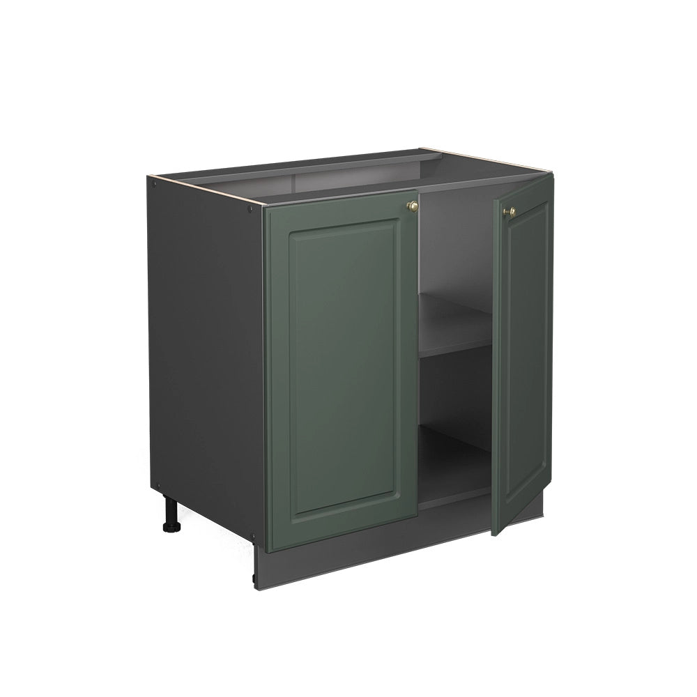 Mobile lavello cucina Fame-Line Verde-oro rustico/Antracite 80 cm con ripiano, PL Marmo Vicco