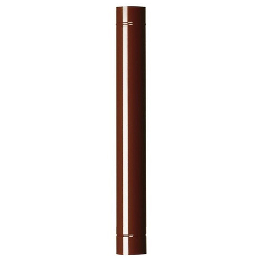 Tubo smaltato marrone per stufa a legna cm 100x12