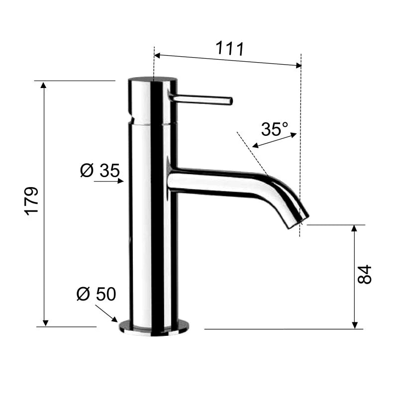 Miscelatore per lavabo nero opaco serie X Style
