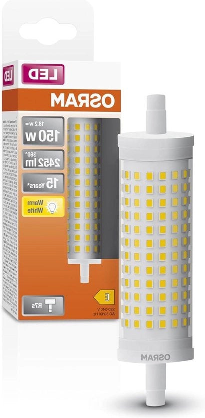 Lanterna R7s Bussola LED 19W Sostituzione 150W 2452lm Bianco Caldo 2700K