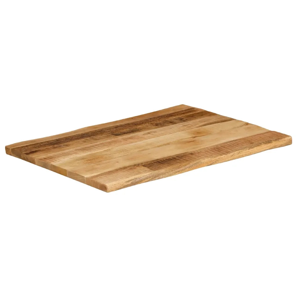 Piano Tavolo Bordi Vivi 70x60x3,8cm Legno Massello Mango Grezzo 370691