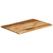 Piano Tavolo Bordi Vivi 70x60x3,8cm Legno Massello Mango Grezzo 370691