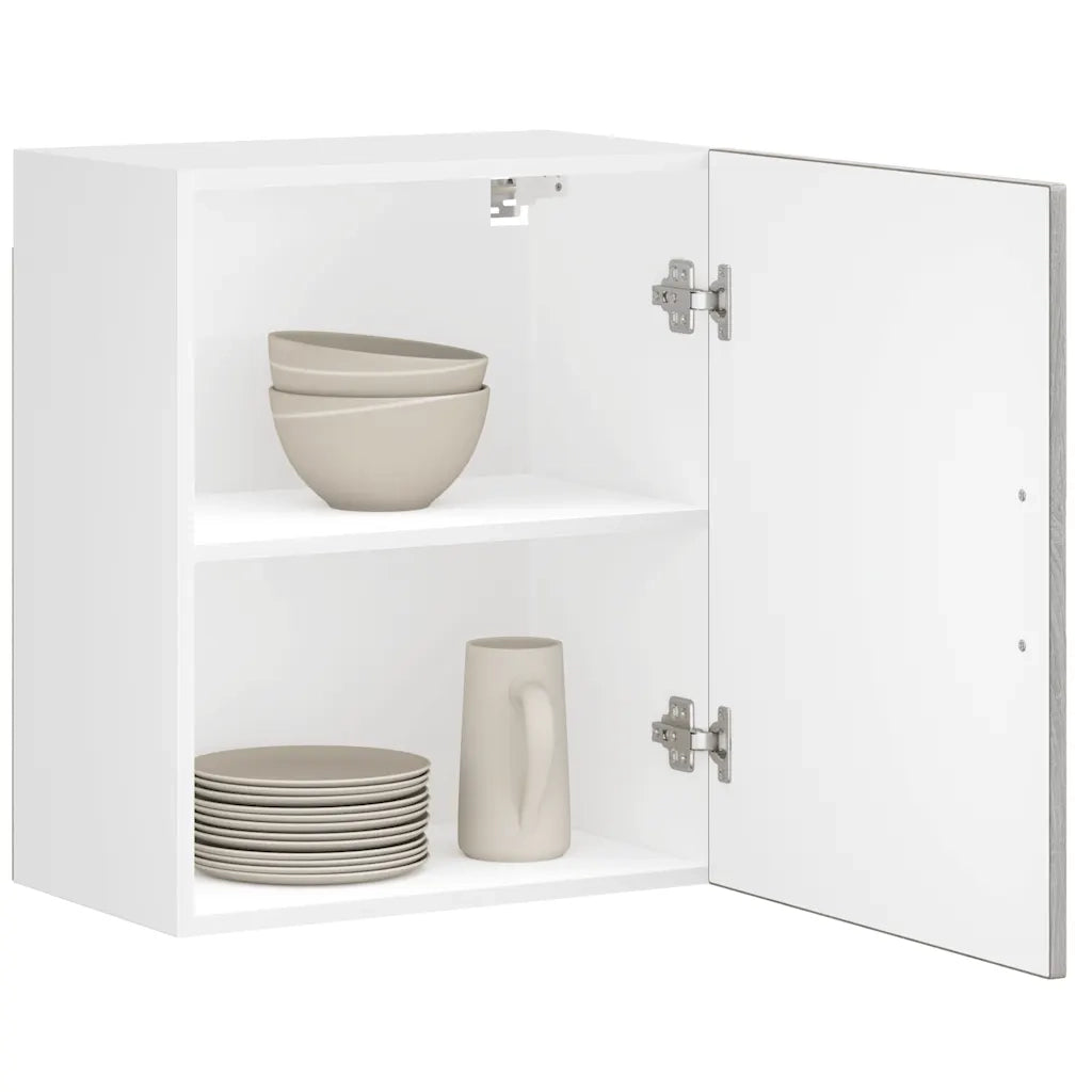 Pensili da Cucina 2 pz-Mobile Cucina da Parete Porto Grigio Sonoma in Legno Multistrato