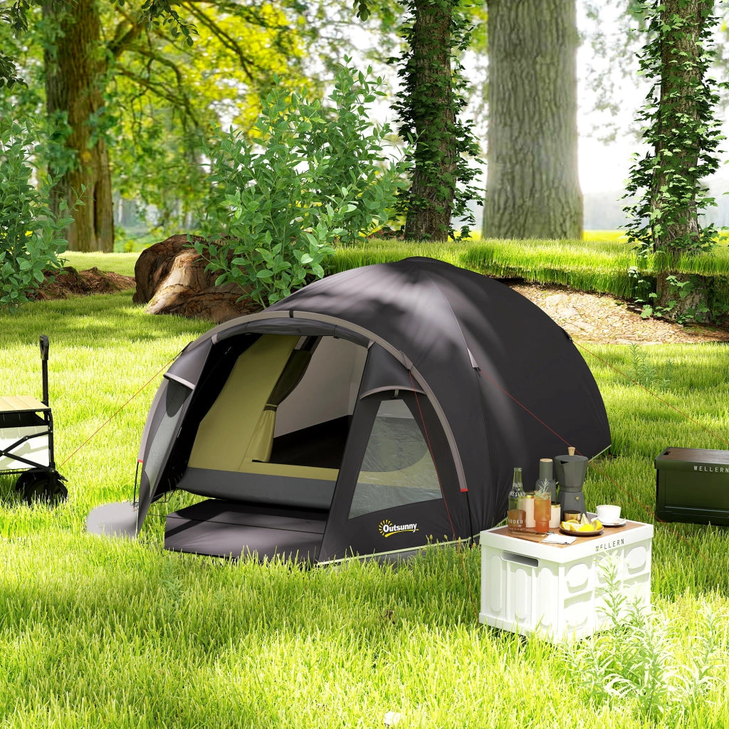 Tenda da campeggio per 2 persone ¨C zephmum ¨C Nero UV50+ tunnel con avancorpo