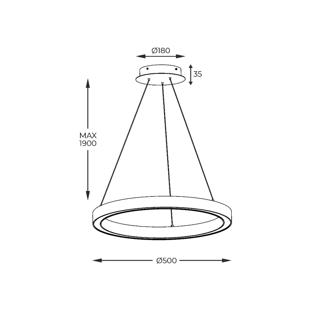 Lampada a sospensione CARLO oro tonda LED 30W Zuma Line