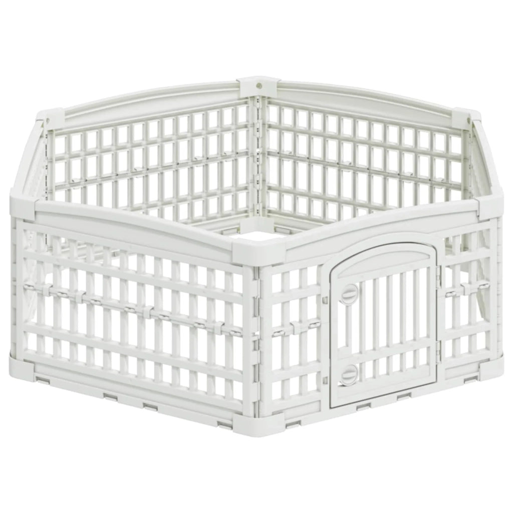 Panchetto per Cani a 6 Pannelli 122 x 106,5 x 40 cm Plastica 42027217