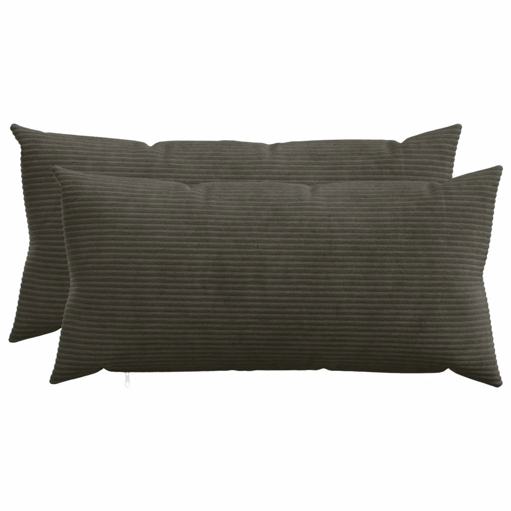 Federa 2 pcs HEERLEN Antracite 40 x 70 cm corduroy 909543
