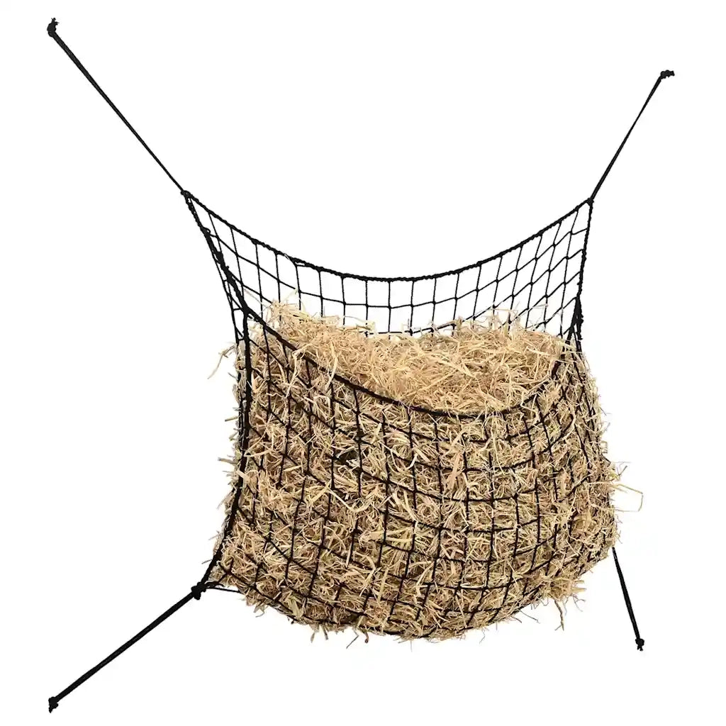 Reti da Fieno 2pz Rotondi Neri 75x50 cm in PP 4012307