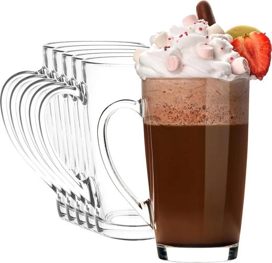 Set di 6 Tazze per Caffè Espresso-Cappuccino-Latte-Tè-Resistente al Calore-Resistente al Tempo-Stile Set di 6 Tazze per Caffè