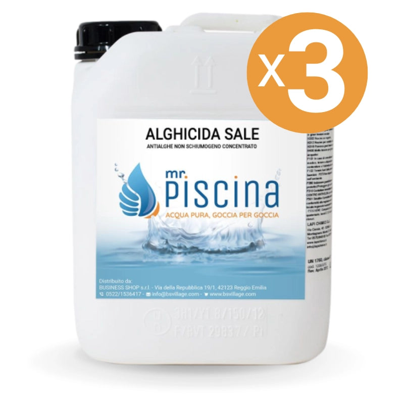 Antialghe piscina ALGHICIDA SALE - Concentrato non schiumogeno Quantità confezione: 3 confezioni