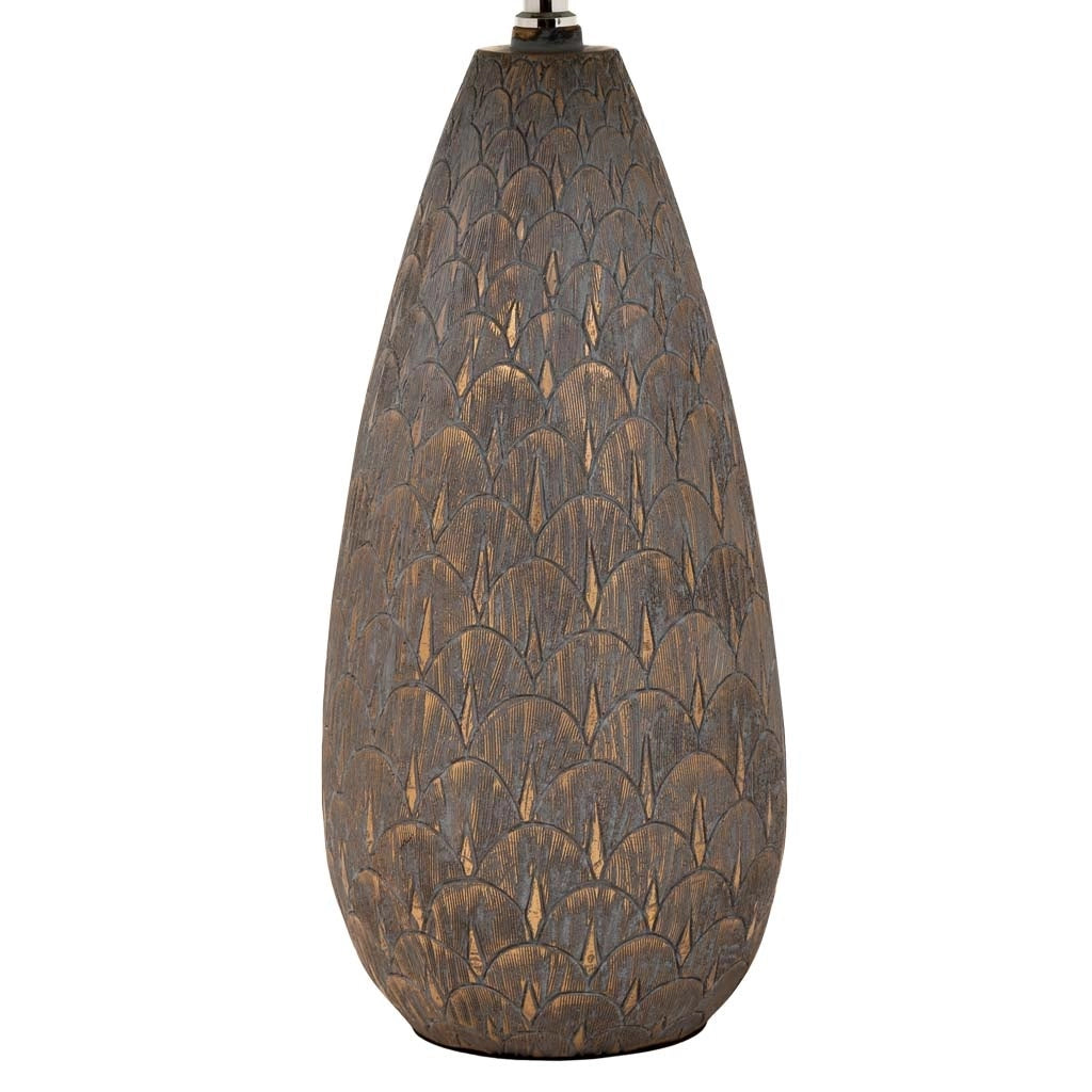 Lampada da tavolo in poliresina dorata