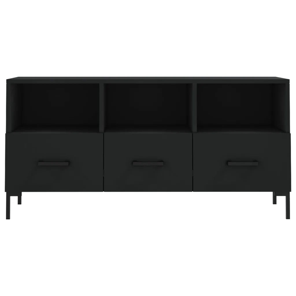 Mobile Porta TV-Mobile per TV-Credenza TV Nero 102x36x50 cm in Legno Multistrato 864332