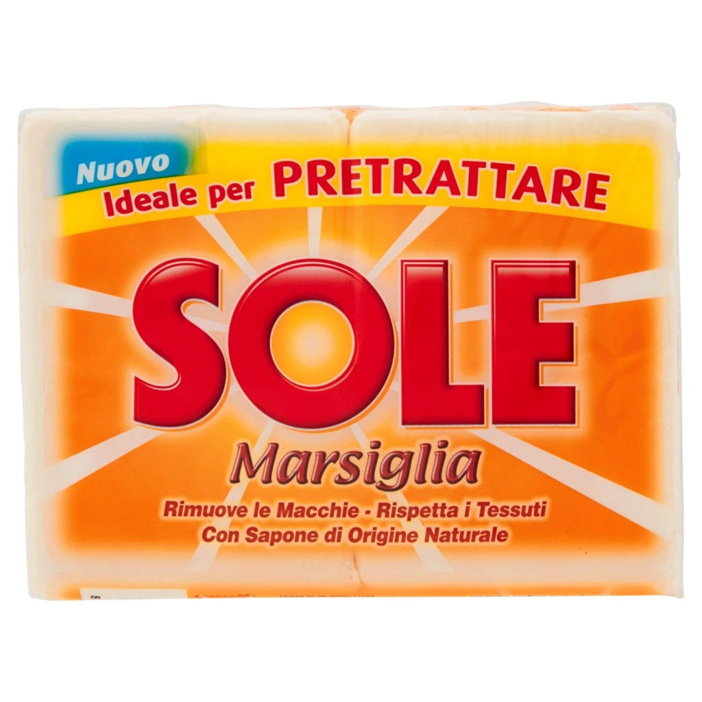 SOLE SAPONE MARSIGLIA 4X250GR FORMATO QUADRIPACCO