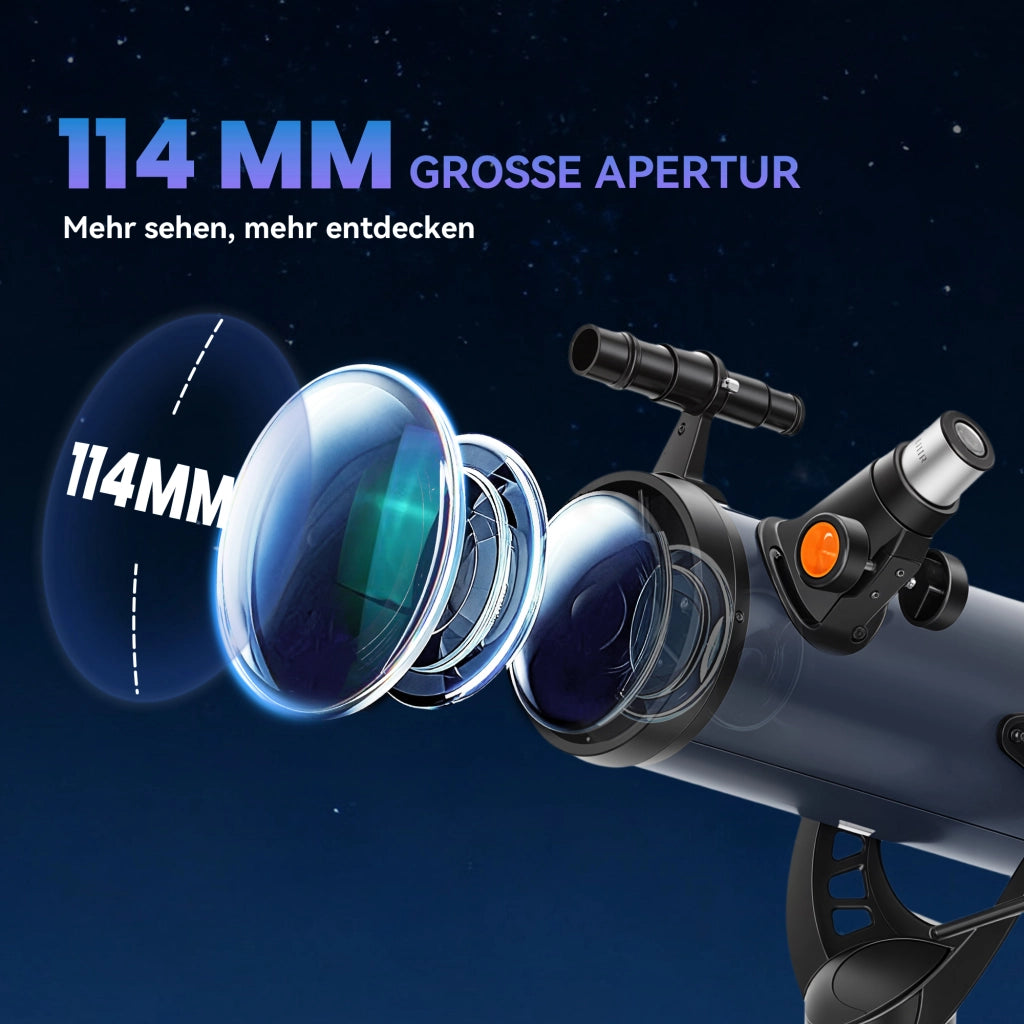 Telescopio ¨C Minimal ¨C Blu, Alluminio, 114 mm