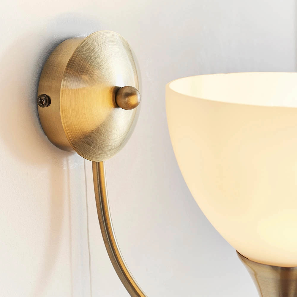 Applique retrò ottone anticato con tirante E14 Endon
