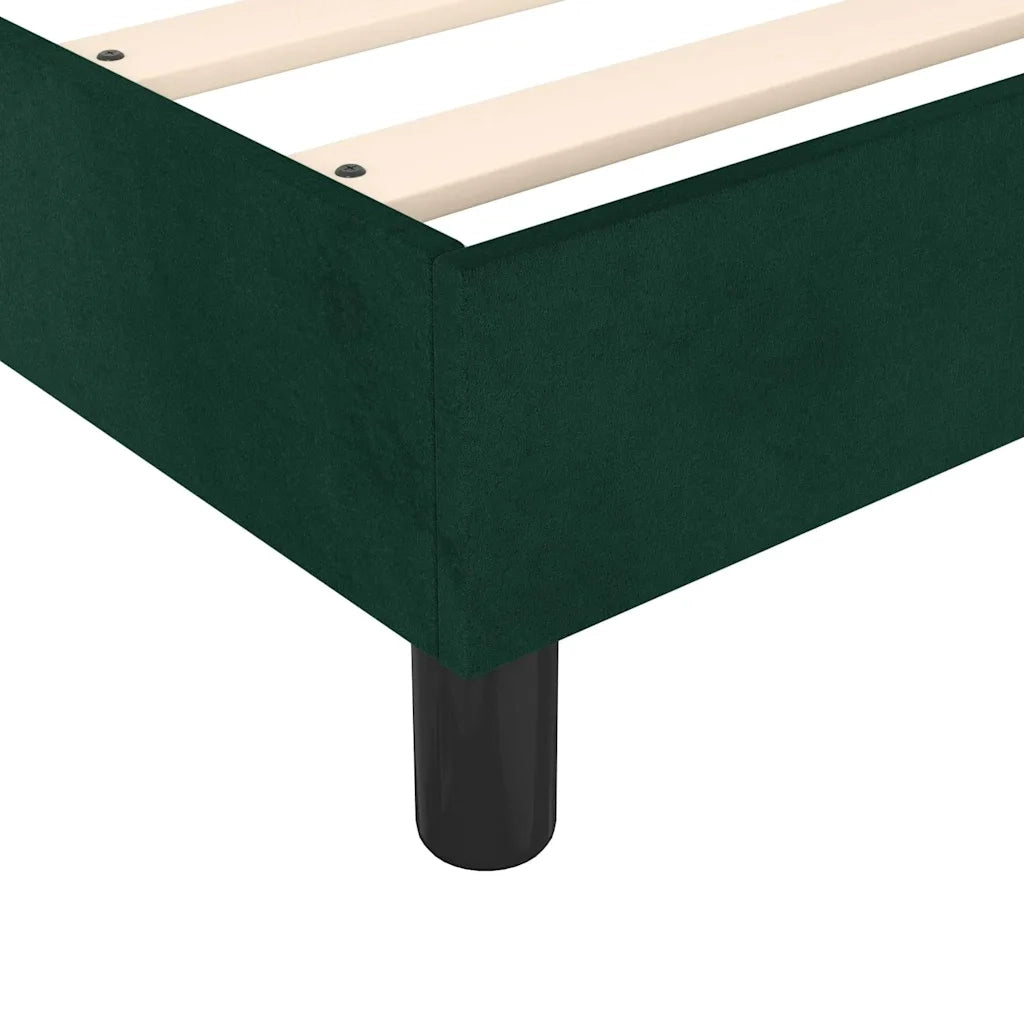 Letto matrimoniale | Letto per adulti | Struttura Letto a Rete a Molle Verde Scuro 140x200 cm in Velluto