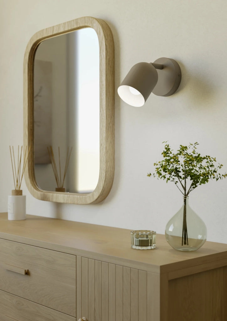 Faretti E Spot Moderno Tilston Acciaio Marrone 1 Luce E14 Ip20