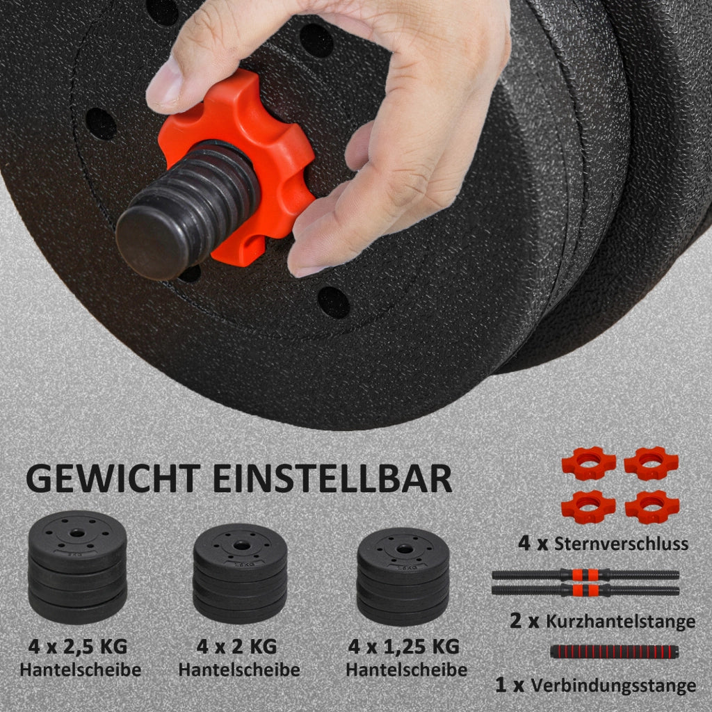 Set Hantel 2 in 1 20 kg ¨C Minimal ¨C Nero