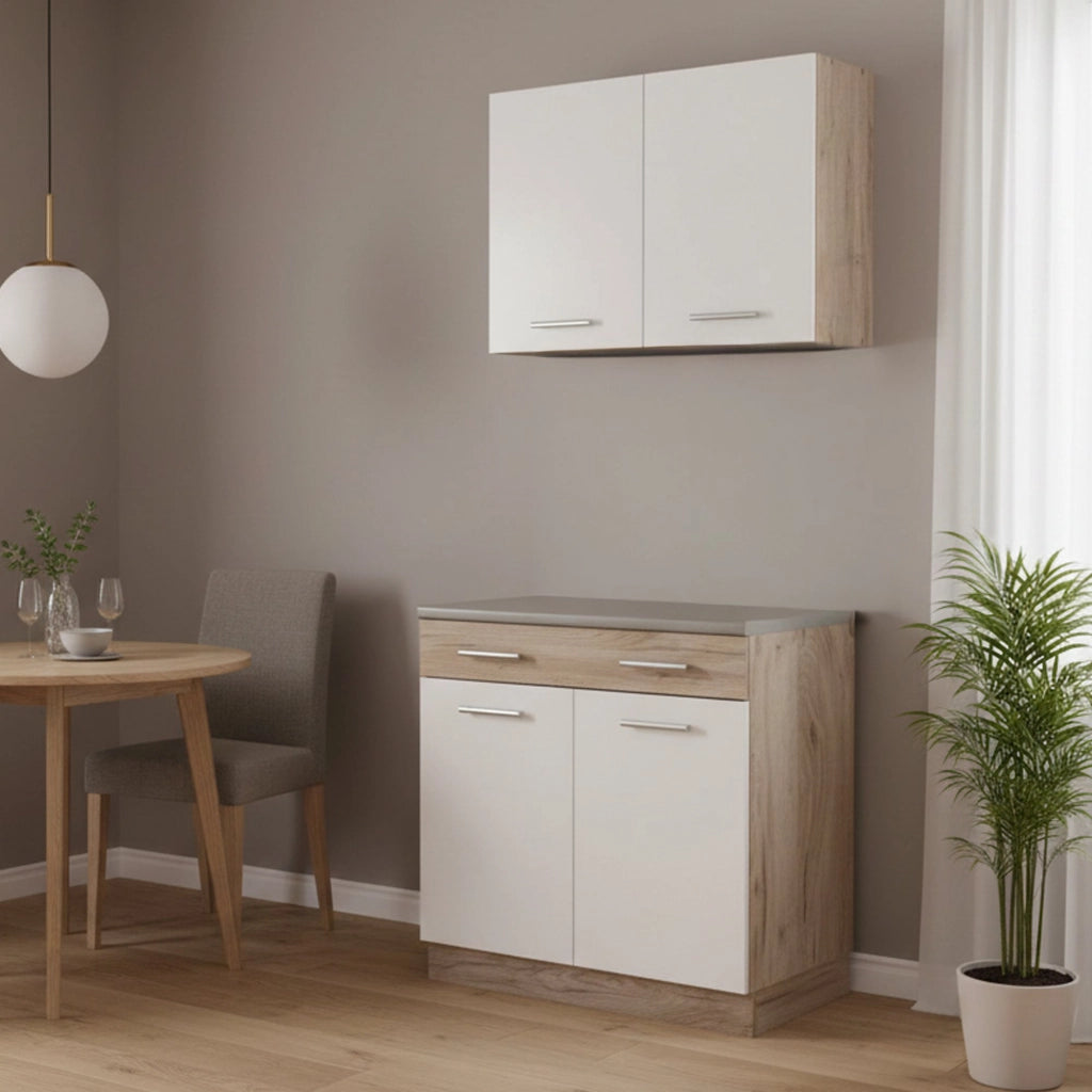 Cucinino Garessio, Cucina un Cassetto, Elettrodomestici non inclusi, Bianco