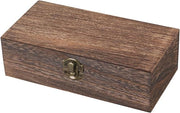 Cassa in Legno da Decorare - Piccola Cassa di Archiviazione in Legno Naturale - 20 x 10 x 6 cm con Superficie di Lavoro e Coperchio