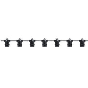 Trade Shop - Catena Luminosa Con 10 Portalampada E27 Luci Decorative Prolungabile Ip54 P01-s01-10 - Nero