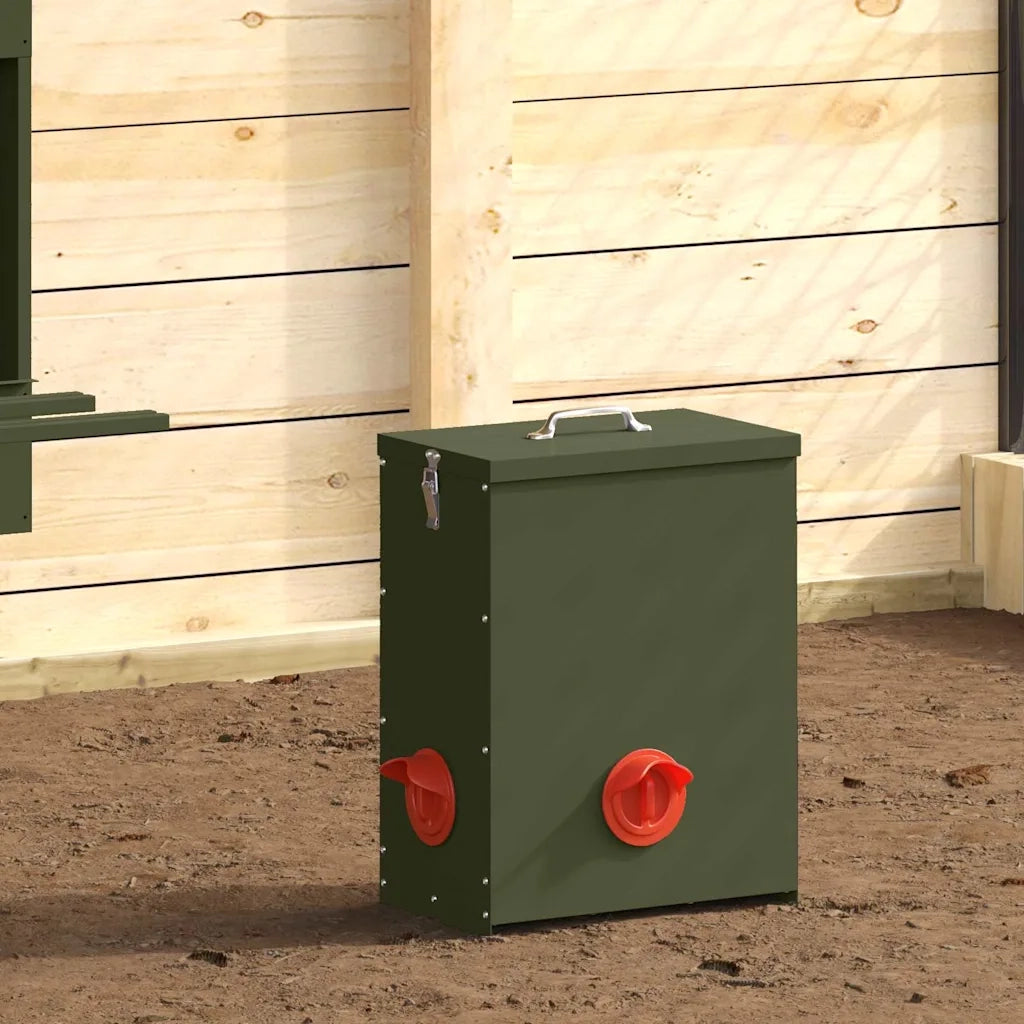 Feeder per pollo 2 pz Verde oliva 32,5 x 20,5 x 43 cm CFW1887879