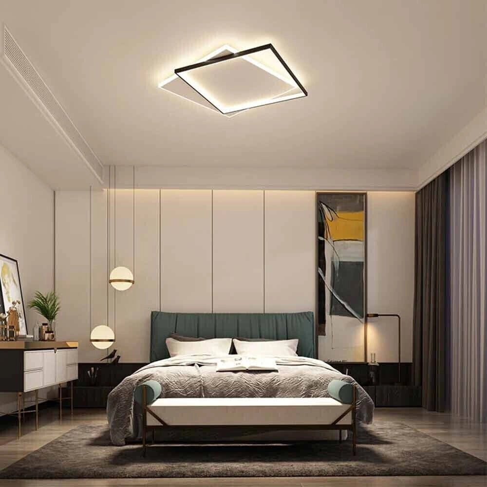Plafoniera a LED moderna per soffitto da 39W Quadrati cambia 3 tonalita di luce