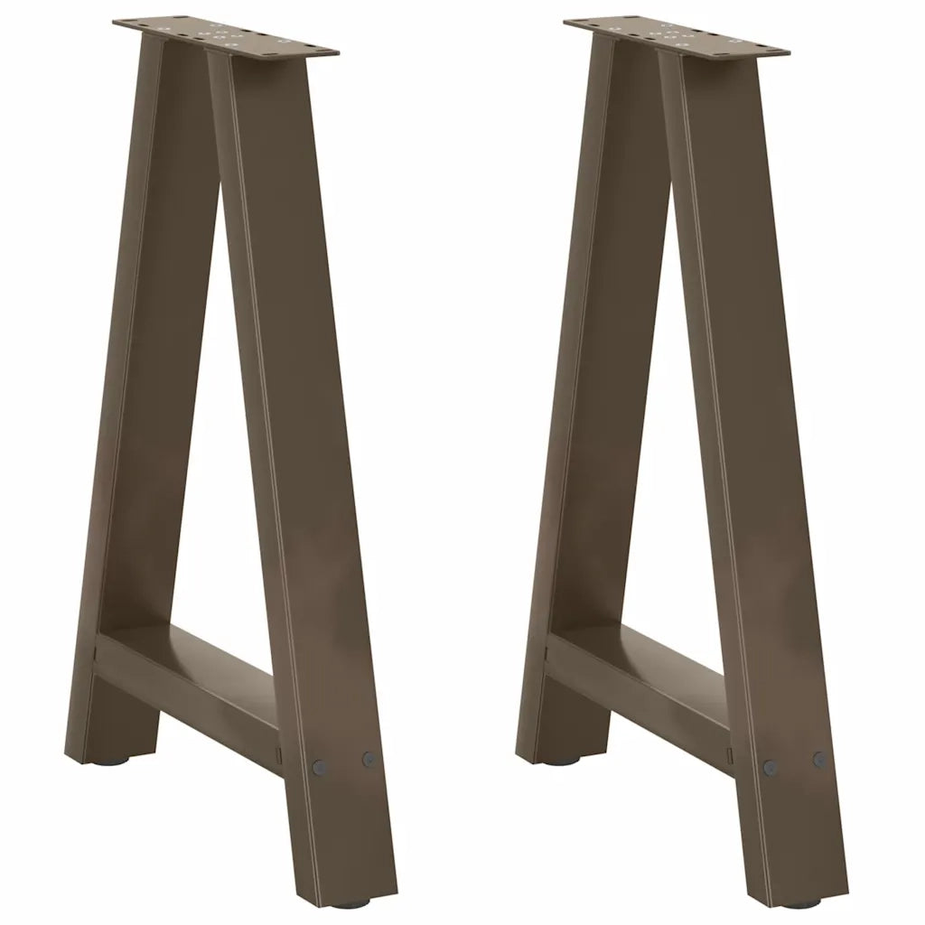 Gambe per tavolo da pranzo a forma di A 2 pz 60x(72-73) cm in acciaio 4012851