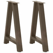 Gambe per tavolo da pranzo a forma di A 2 pz 60x(72-73) cm in acciaio 4012851