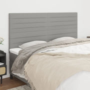 Testiera Grigio Chiaro 180x5x118/128 cm Tessuto 3116486