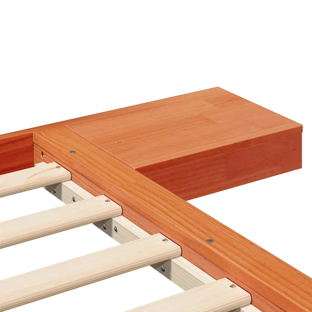 Struttura del letto Marrone 200 x 200 cm legno 872388