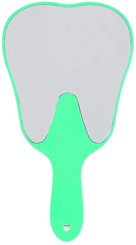 Specchio da mano con manico, 4 colori, moda, pratico, carino, manico in plastica, specchio da mano per cura della pelle, specchio da mano per bambini, specchio da viaggio, specchio da mano per cosmetica (verde)