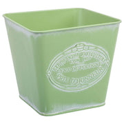 Cestino in metallo verde 14,5x13x10,5