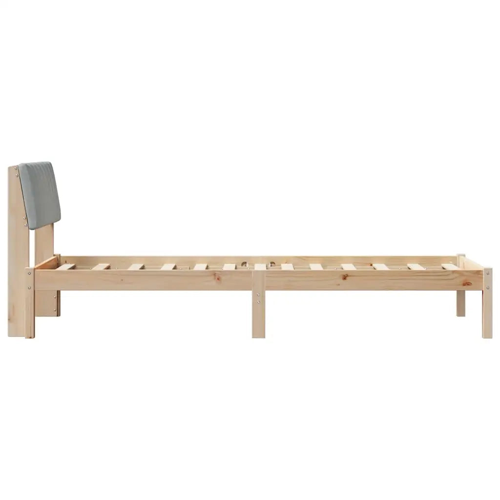 Letto singolo | Letto per adulti | Struttura del Letto Marrone e grigio chiaro 75 x 190 cm